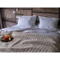 Σετ Σεντόνια με μαξιλαροθήκες Saten stripe Υπέρδιπλο χωρίς λάστιχο Βαμβακοσατέν 240x260cm