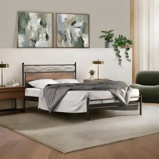 Μεταλλικό Κρεβάτι Με Επένδυση Μοριοσανίδας - Ηρώ 160x200