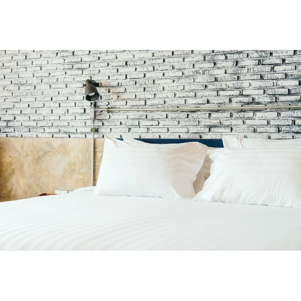 Σετ Σεντόνια με μαξιλαροθήκες Saten stripe Υπέρδιπλο χωρίς λάστιχο Βαμβακοσατέν 240x260cm